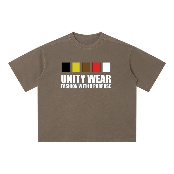 Unity Wear's Blocks Unisex Vintage Wash Boxy T-Shirt