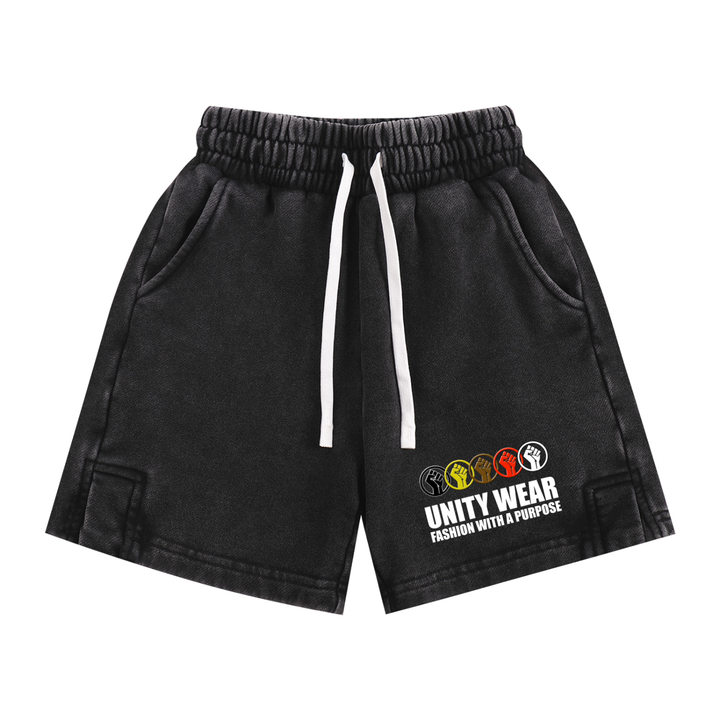 Unity Wear's Unisex Kids Snow Washed Shorts