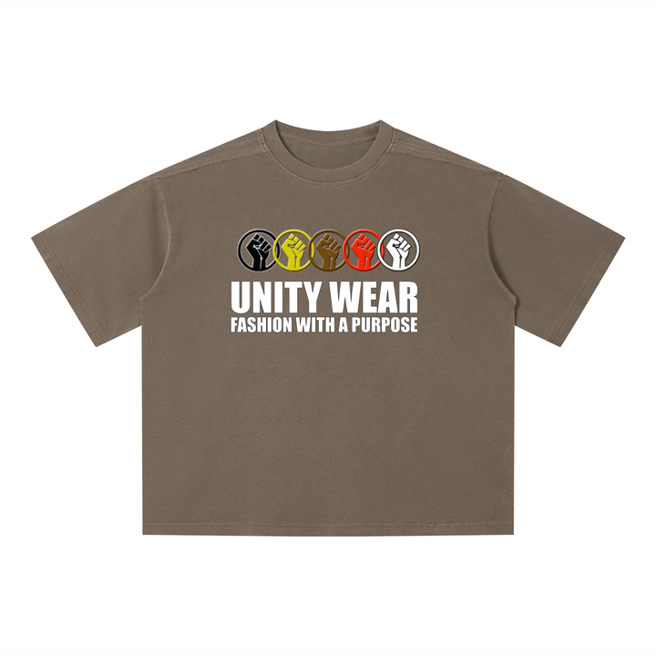 Unity Wear's Blocks Unisex Vintage Wash Boxy T-Shirt