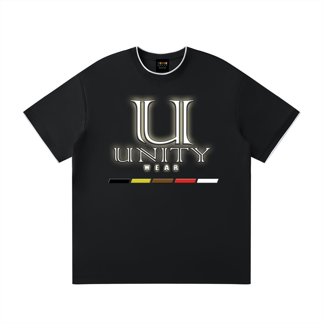 Unity Wear's Unisex White Collar Trim Regular Fit T-Shirt