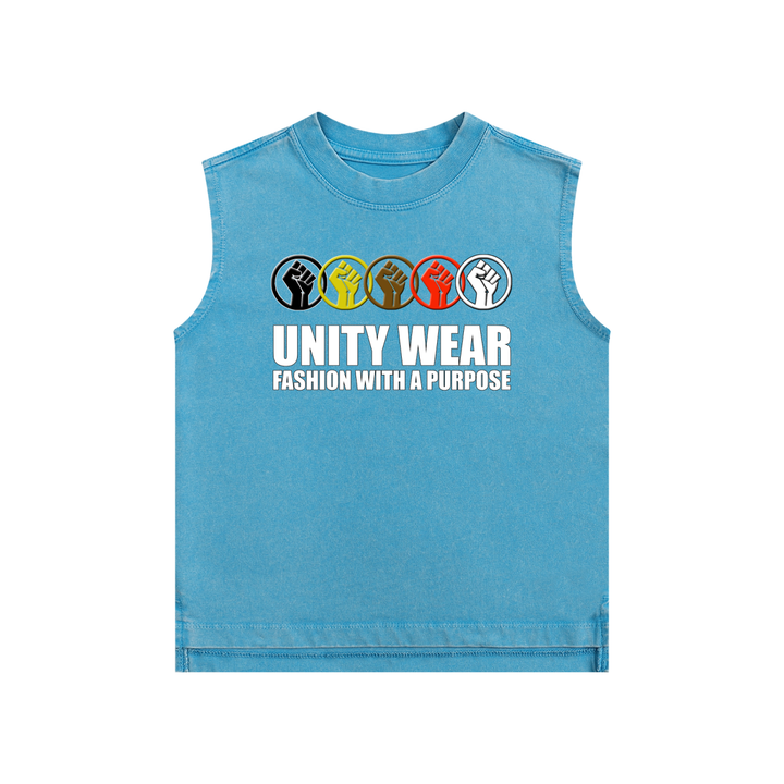 Unity Wear's Unisex Kids Snow Washed Tank Top