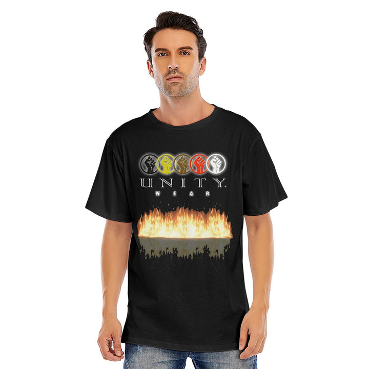 Unity Wear on Fire Unisex O-neck Oversized T-shirt | Cotton