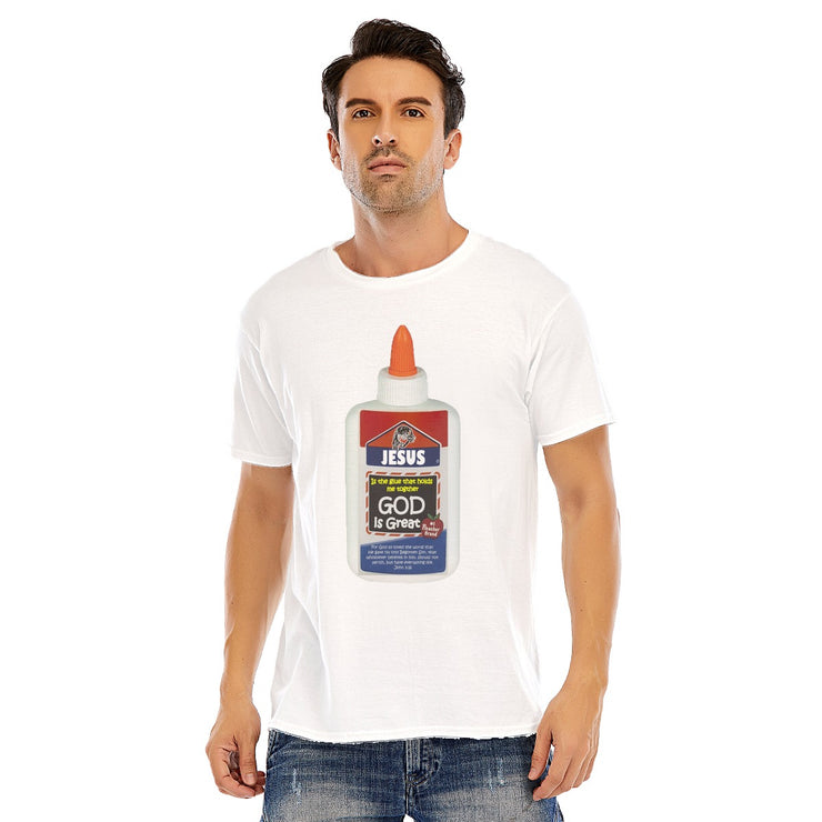 Jesus is My Glue Unisex O-Neck Short Sleeve T-shirt | 180GSM Cotton (DTF)