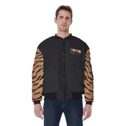 Unity Wear Tiger Men's Bomber Jacket with Tiger Printed Sleeves