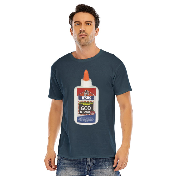 Jesus is My Glue Unisex O-Neck Short Sleeve T-shirt | 180GSM Cotton (DTF)