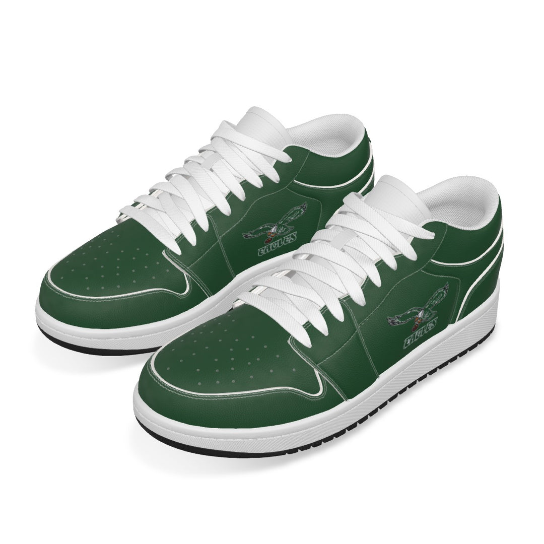 Old School All-Kelly Green Eagles Synthetic Leather Stitching Low-Top Shoes