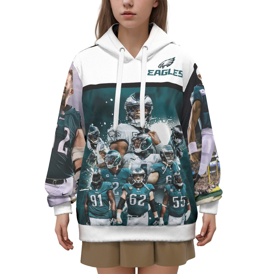 Eagles Team White Unisex Pullover Hoodie | 310GSM Cotton