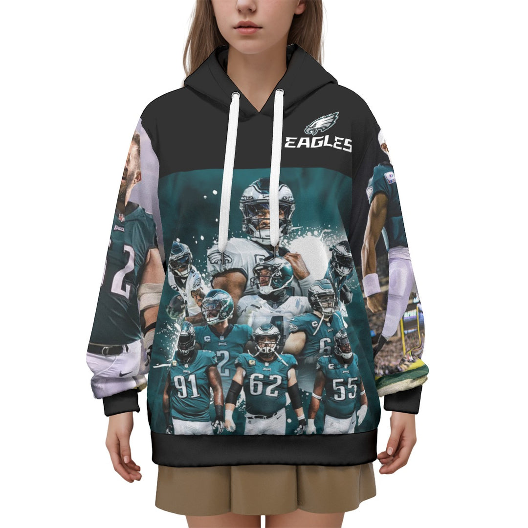 Eagles Team Black Print Unisex Pullover Hoodie | 310GSM Cotton