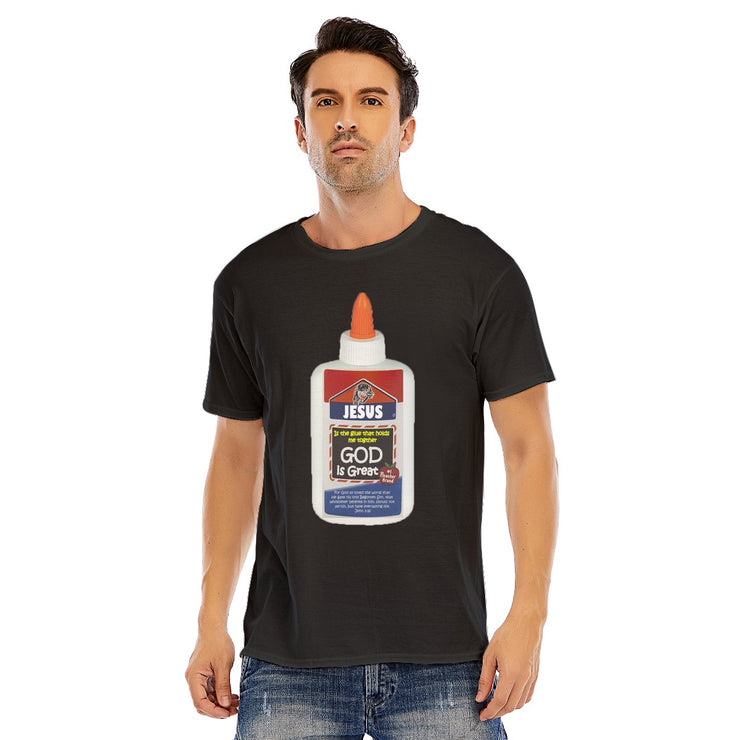 Jesus is My Glue Unisex O-Neck Short Sleeve T-shirt | 180GSM Cotton (DTF)