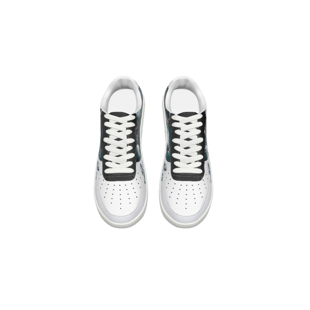 Eagles Team White 1's with Black Trim