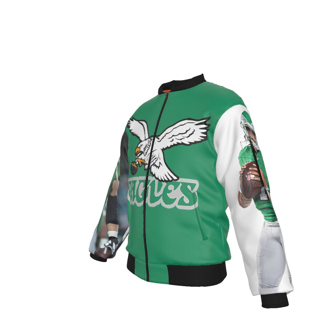 Eagles New School Kelly Green Unisex Bomber Jacket