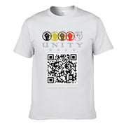 Unity Wear QR Code Men's Crew Neck T-shirt | Gildan 180GSM Cotton (DTG)