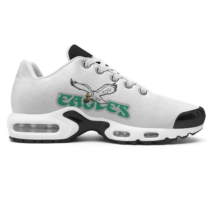 Eagles White Men's / Unisex Air Cushion All-Sport Sneakers with Black Tongue