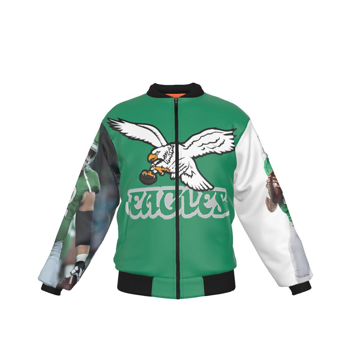 Eagles New School Kelly Green Unisex Bomber Jacket