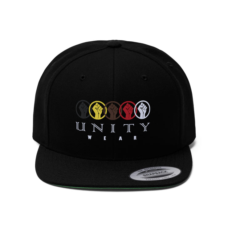 Unisex Unity Wear Black Flat Bill Hat