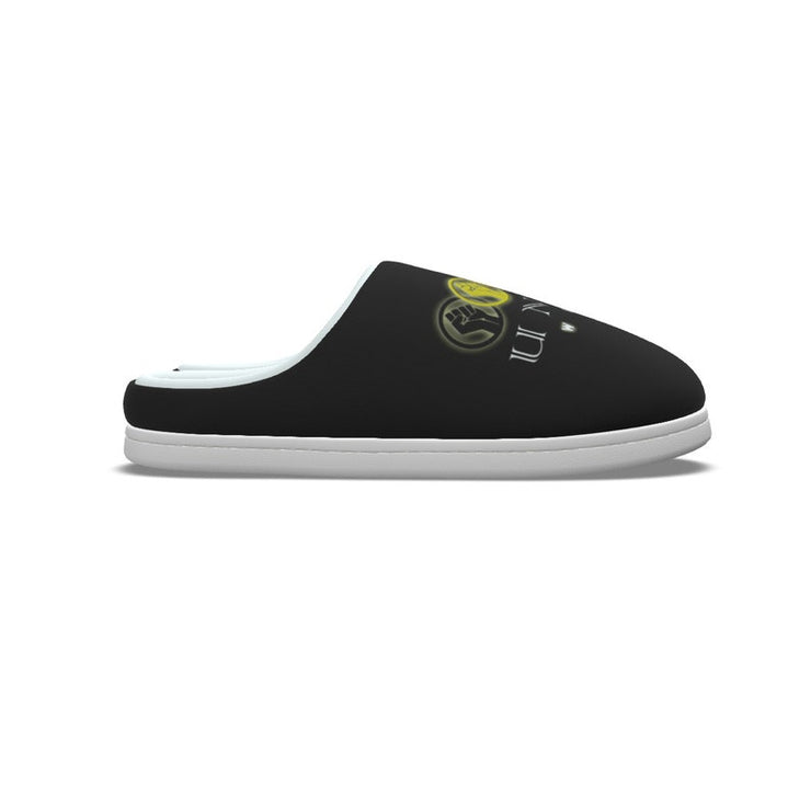 Unity Wear Black Men's Floaters Plush Slippers