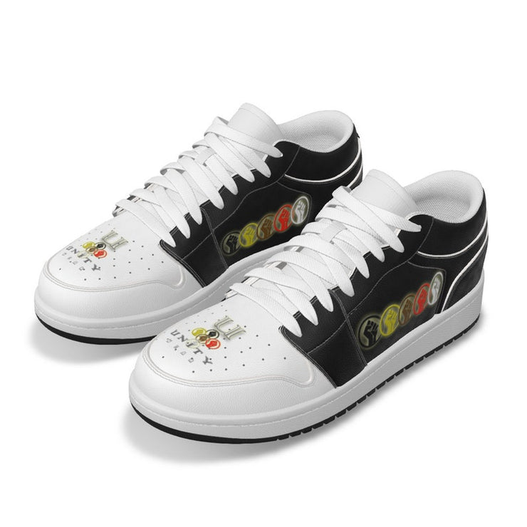 Unity Wear Men's White Toe Unity 1's Low-Top Leather Stitching Shoes