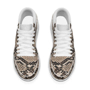 Unity Wear Men's Brown Boa Low Top Leather Stitching with White Heel Shoes