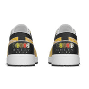 Unity Wear Men's Albino Boa Low Top Leather Stitching with Black Heel Shoes