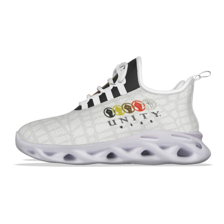 Unity Wear's White Gator Men's Light Sports Shoes