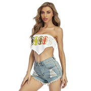 Unity Wear Print Women's White Triangle Tube Top