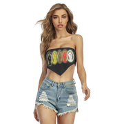Unity Wear Print Women's Black Triangle Tube Top