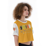 MyVoiceMyVote.Net© wants our Unity Wear Gold and White Print Cropped T-Shirt