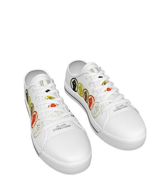 Unity Wear Low-Top White Sole White Canvas Shoes