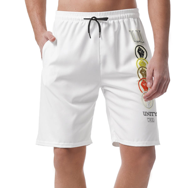 Unity Wear White Vertical Print Men's Short Pants