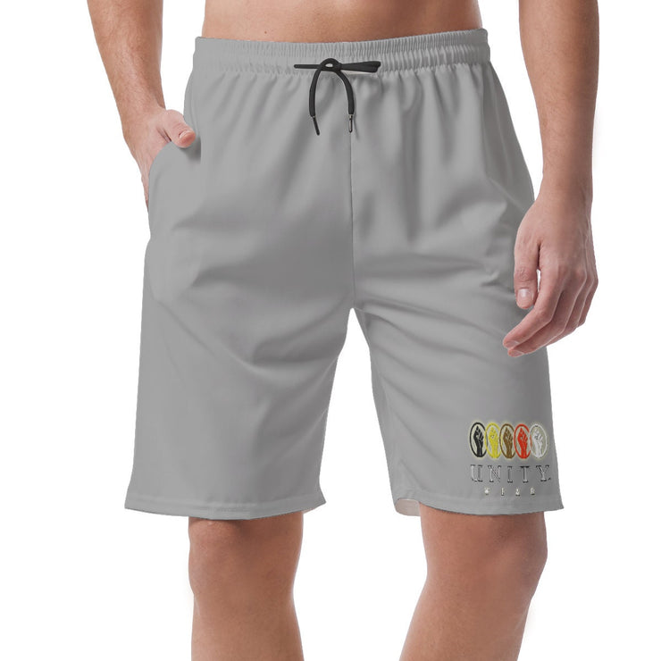 Unity Wear Grey Lower-Left Print Men's Short Pants