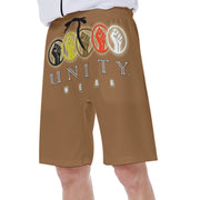 Unity Wear Full Print Men's Brown Beach Shorts