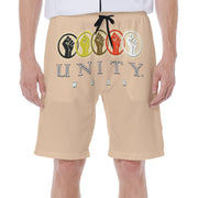 Unity Wear Full Print Men's Beige Beach Shorts