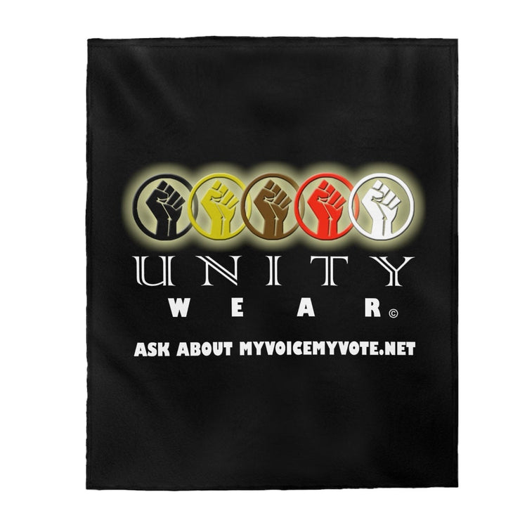 Unity Wear Black Velveteen Plush Blanket
