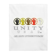 Unity Wear White Velveteen Plush Blanket