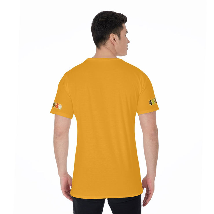 Unity Wear Black with Gold Short Sleeve Print Men's O-Neck T-Shirt