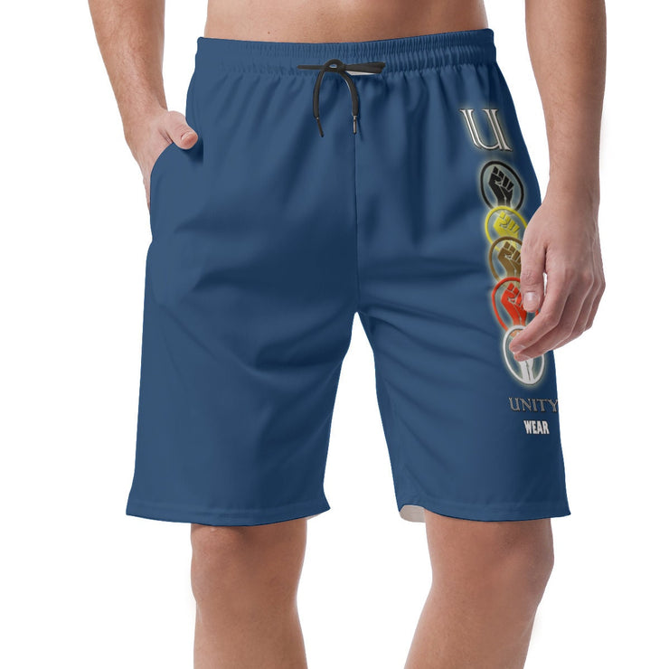 Unity Wear Navy Blue Vertical Print Men's Short Pants