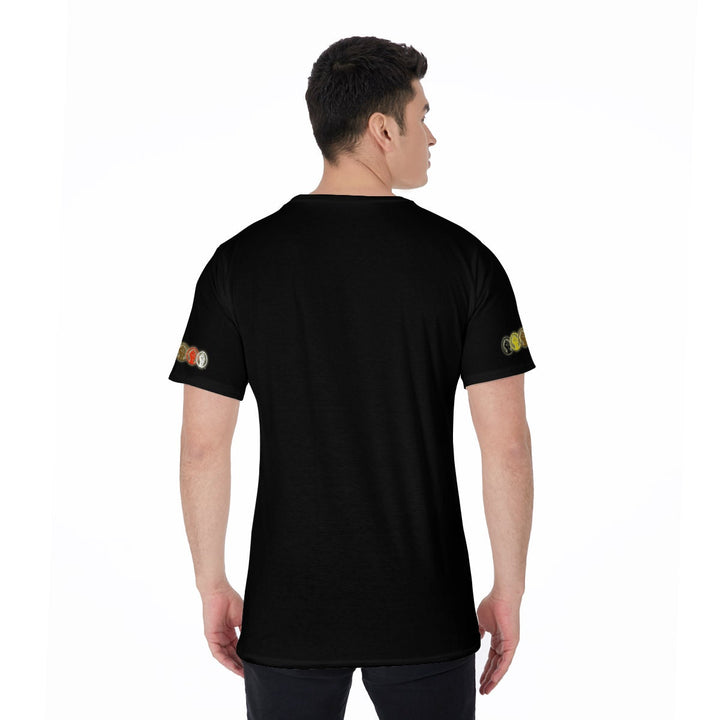 Unity Wear White on Black All-Over Print Men's O-Neck T-Shirt