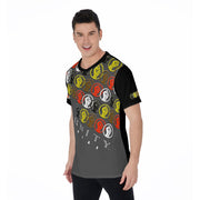 Unity Wear Charcoal Grey on Black All-Over Print Men's O-Neck T-Shirt
