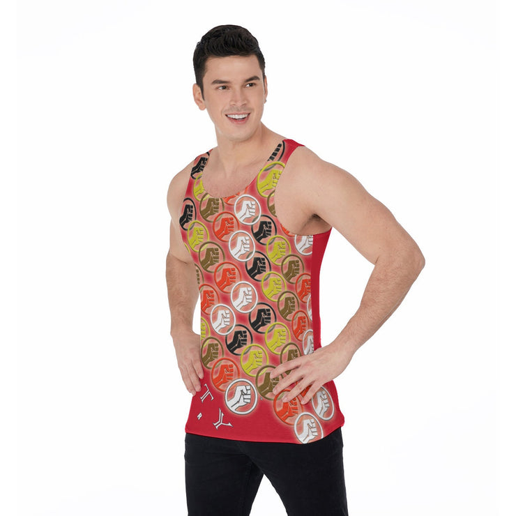 Unity Wear Antionette Robbin Red All-Over Print Men's Tank Top