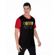 Unity Wear Horizontal Black Font with Red Back and Short Sleeve Print Men's O-Neck T-Shirt