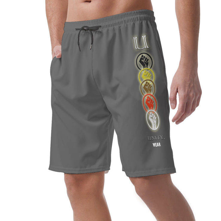 Unity Wear Charcoal Grey Vertical Print Men's Short Pants