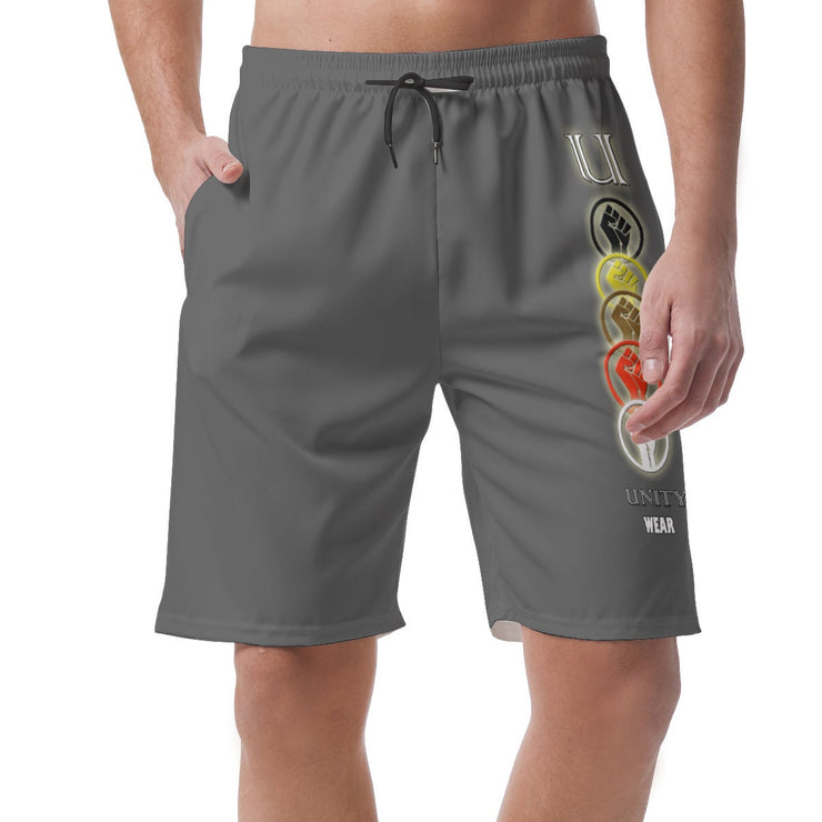 Unity Wear Charcoal Grey Vertical Print Men's Short Pants
