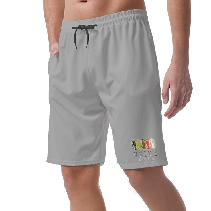 Unity Wear Grey Lower-Left Print Men's Short Pants