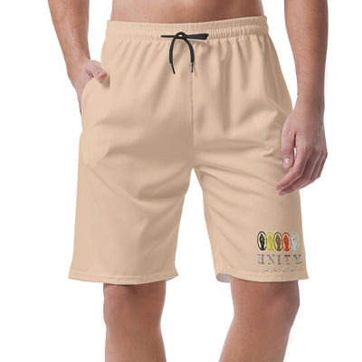 Unity Wear Beige Lower-Left Print Men's Short Pants