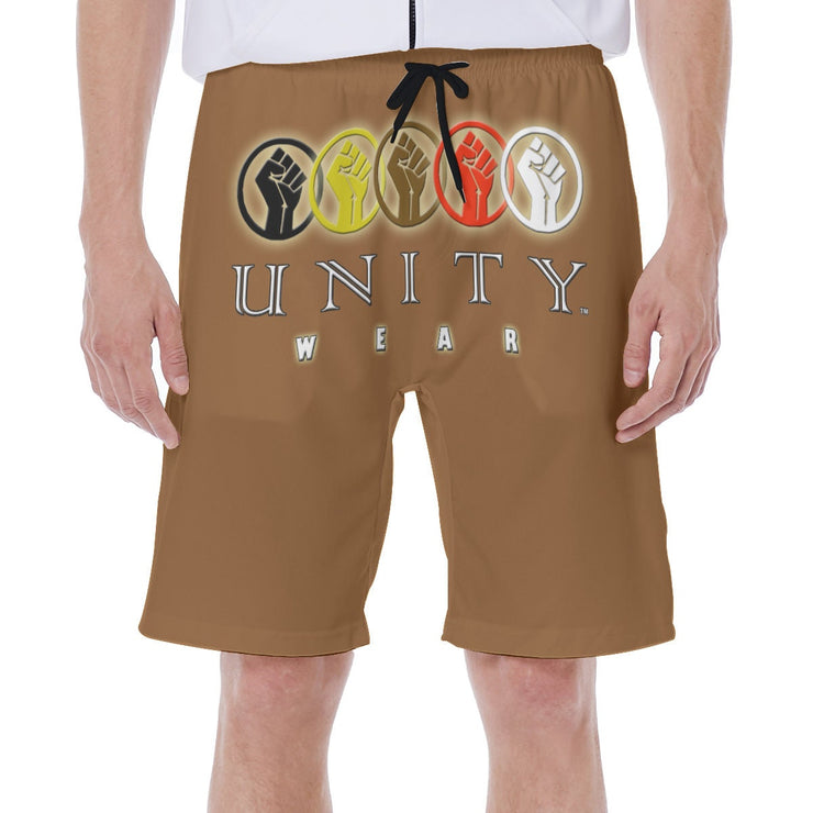 Unity Wear Full Print Men's Brown Beach Shorts