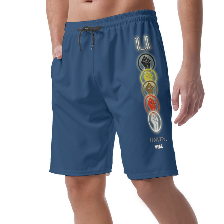 Unity Wear Navy Blue Vertical Print Men's Short Pants