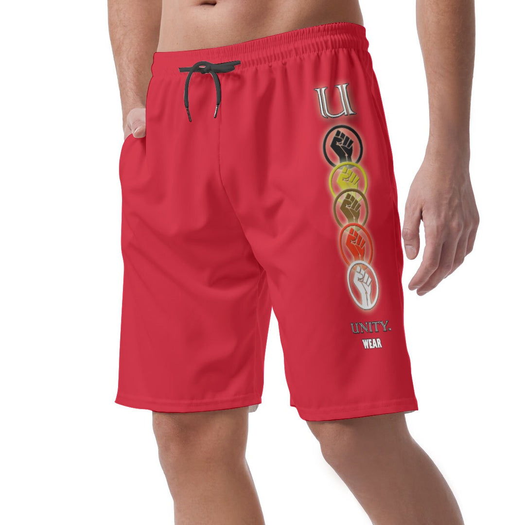 Unity Wear Red Vertical Print Men's Short Pants
