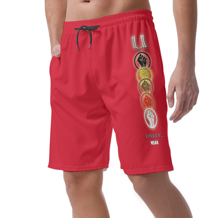 Unity Wear Red Vertical Print Men's Short Pants