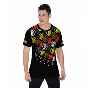 Unity Wear All Black All-Over Print Men's O-Neck T-Shirt