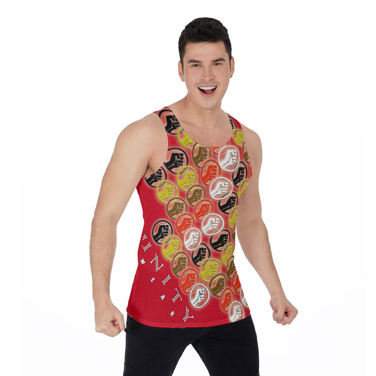 Unity Wear Antionette Robbin Red All-Over Print Men's Tank Top